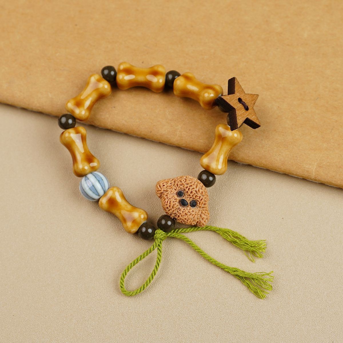 Jingdezhen pulsera de cerámica de verano mujer alta sensación galletas serie de gatos nicho diseño universal pulsera alta sensación