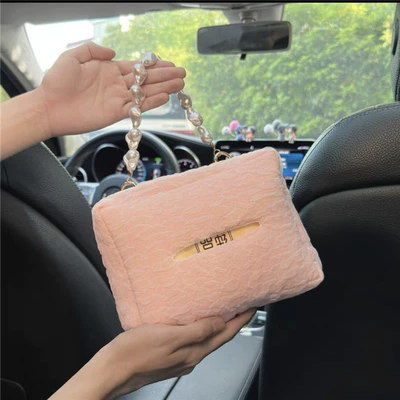 Car tissue box/set – Tissue Box Seersucker Small Fresh