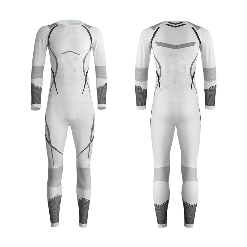 Ropa de esquí ajustada para exteriores de otoño e invierno, ropa y pantalones de secado rápido, ropa interior deportiva para correr que absorbe la humedad y el sudor, ropa interior ajustada y cálida de compresión