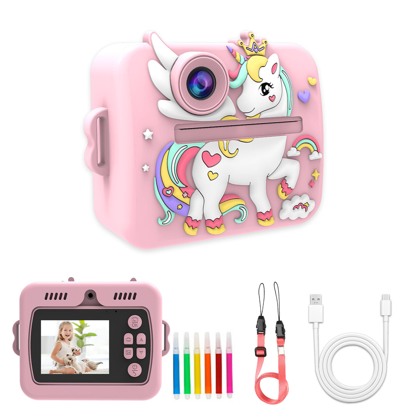 핑크 유니콘(카드 없음) + 정교한 포장