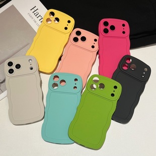 Suitable for iPhone 17Promax Mobile Phone Case Apple 16E Liquid Wave Pattern 15Pro Silicone XS Protective Cover
