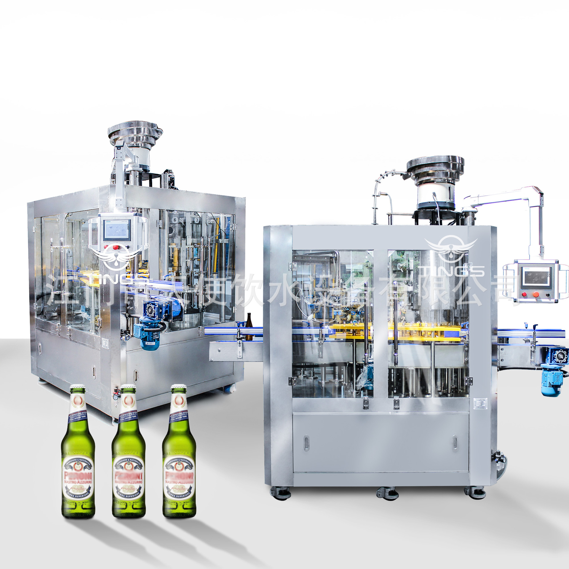 全自动三合一玻璃瓶啤酒罐装机玻璃瓶饮料灌装机玻璃瓶灌装设备