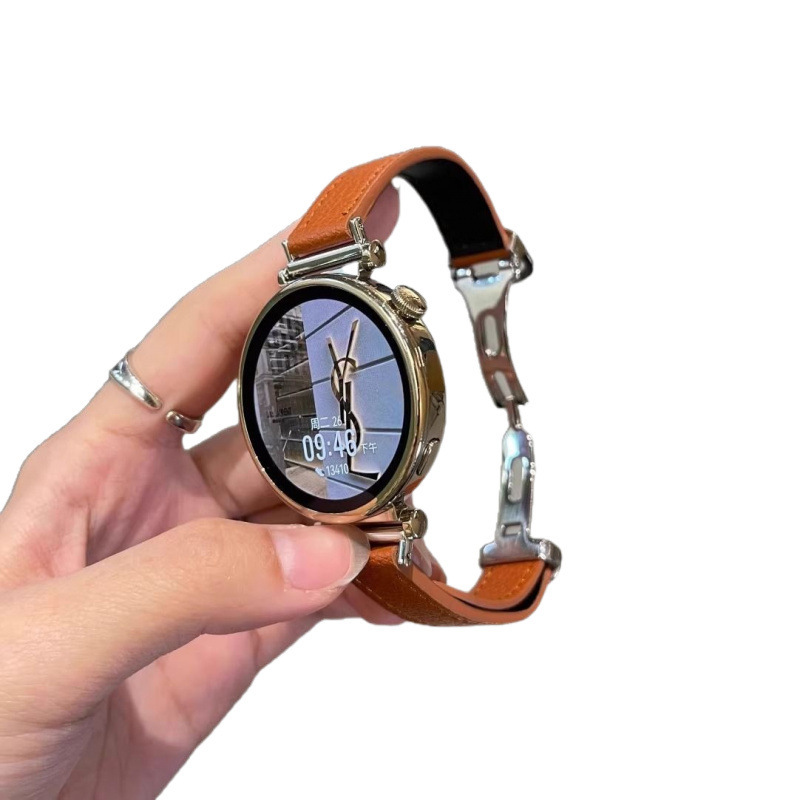 蝴蝶扣荔枝纹适用于华为gt5手表gt4表带苹果iwatch78910小米89pro|undefined