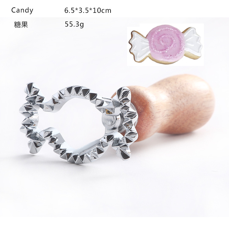 Dumpling encaje impresión aleación de zinc molde de galletas dumpling lado de la piel flor en relieve molde de galletas mango de madera rueda de cortador de pastel