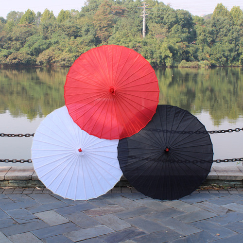 Factory-Direct Pure Color Craft Umbrella, Jiangnan Performance Umbrella, Chinese Style Dance Ancient Decor Prop Umbrella