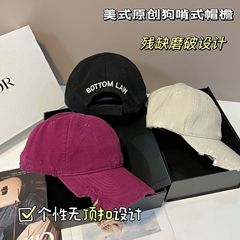 アメリカの街頭風のつばの切り欠きの設計の小さい大衆のアルファベットは野球の帽子を刺繍します。