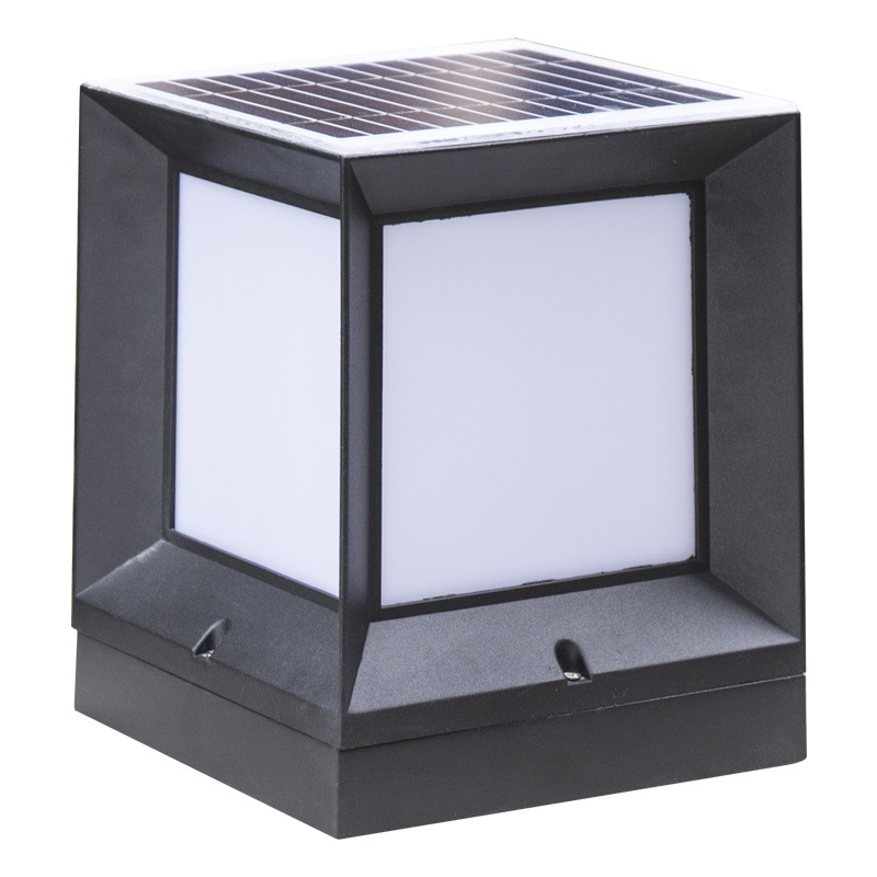 Lámpara de pilar solar, impermeable al aire libre, moderno y simple, lámpara de pilar de balcón de villa, lámpara de pilar de puerta de pared de patio