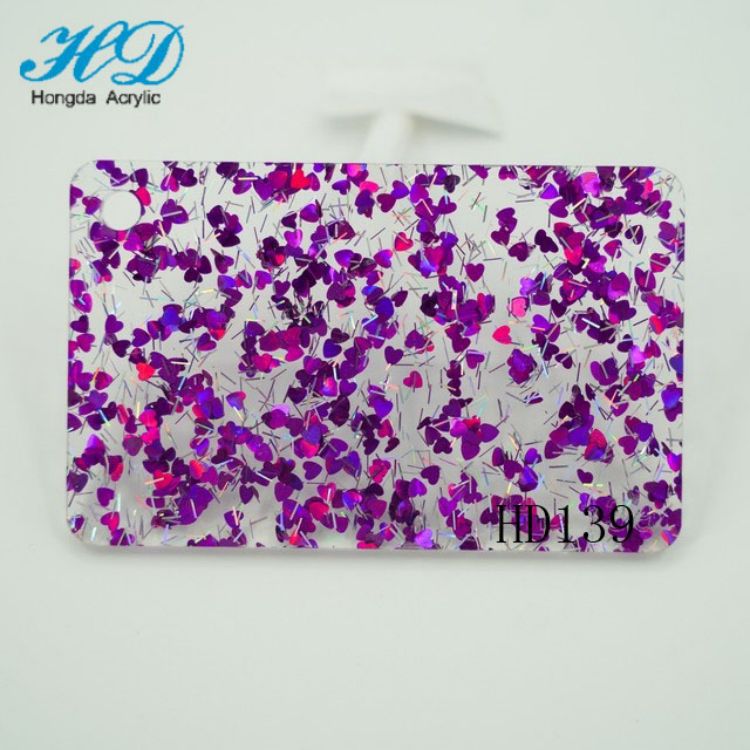 【厂家直销】高品质亚克力全透半透微透葱粉板 PMMA闪葱