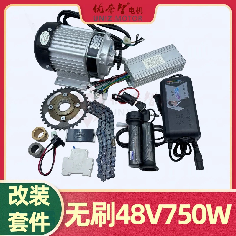 Трансграничная оптовая продажа двигателя Unite 48V500W800 Вт 1000 Вт 1200 Вт человека трехколесный велосипед заменен электромобилем