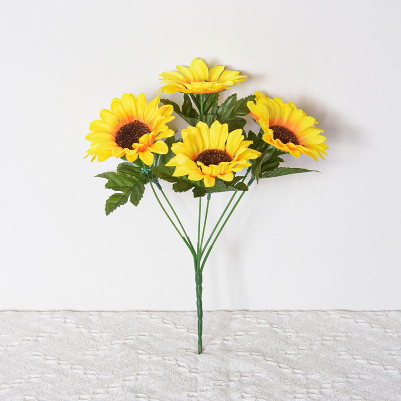 Girasol artificial flor seda decoración boda y hogar