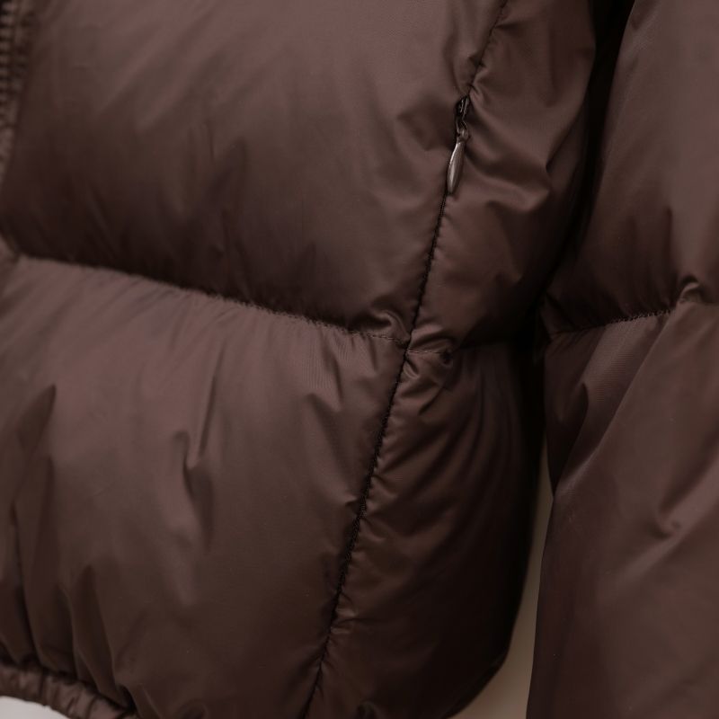 Dames donsjas winter kort wit eendendons dikke gewatteerde jas_voghion.com