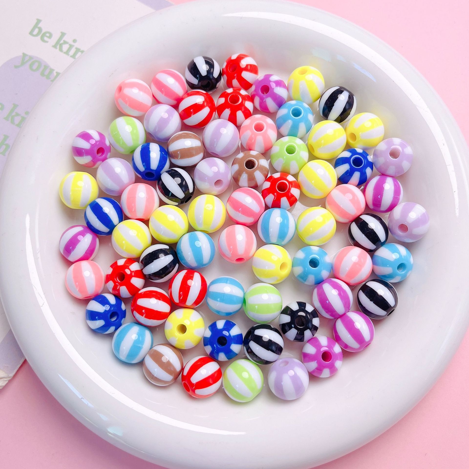 Acrylic Material Ball Pattern 10 PCS/Package 12mm Arylic Ball DIY Jewelry Accessories Beads