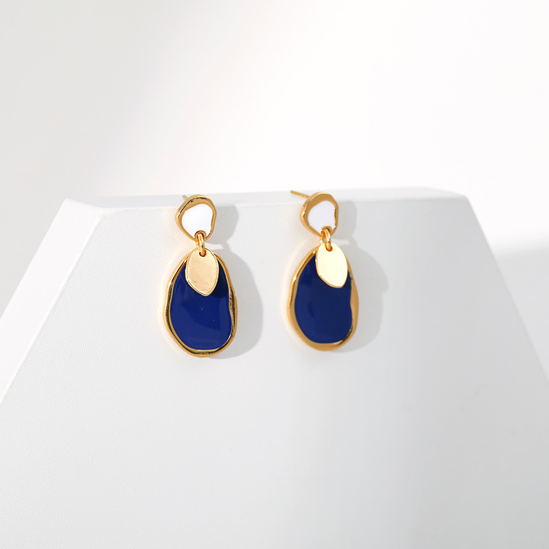 Retro Geometric Copper Plating Drop Earrings 1 Pair