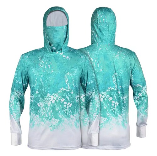 UPF50+ anti-UV cycling clothing, lightweight ice silk sun protection clothing, mask, cycling hooded bib, lure fishing clothing