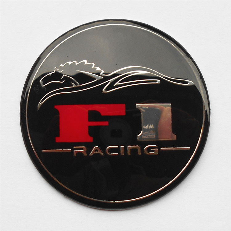 Etiqueta decorativa del logotipo del automóvil Etiqueta engomada del automóvil de metal Etiqueta de modificación del volante Etiqueta del cubo de la rueda Etiqueta del automóvil de cada marca 65mm