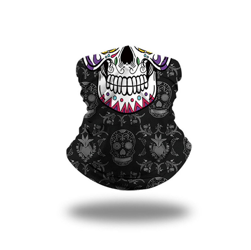 Toalla facial mágica de ciclismo deportivo al aire libre Impresión digital 3D Protector solar transpirable Máscara a prueba de polvo y neblina para hombres y mujeres