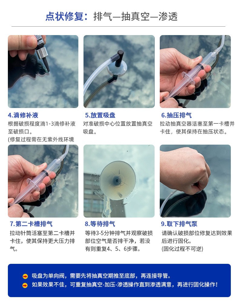 Glass Repair Fluid, Traceless Front Windshield Crack Repair Artifact, Glass Crack Quick Repair Agent, Spot Wholesale