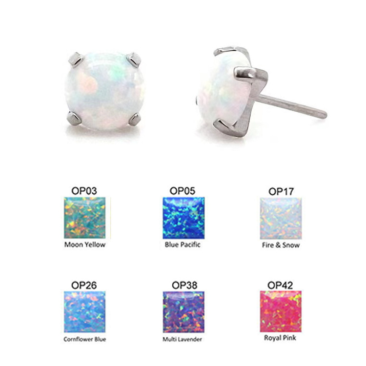 Pointed titanium steel lip stud product view
