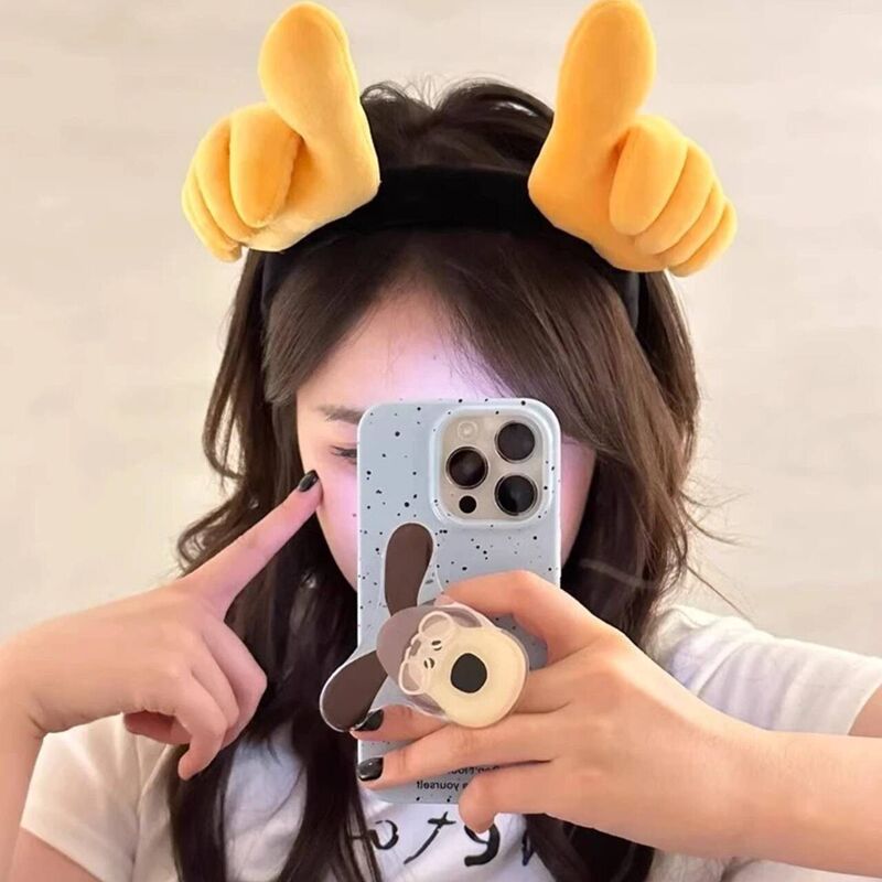 可爱卡通搞怪大拇指发箍女2025新款拍照宽边头箍趣味表演发卡头饰|undefined
