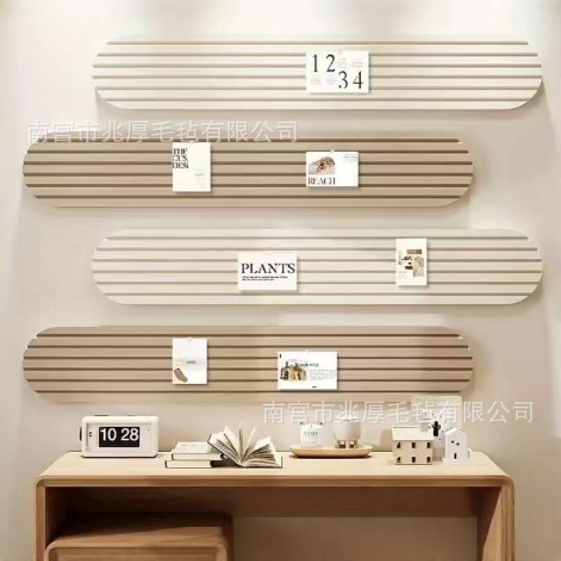 定制跨境毛毡板照片墙DYI展示墙便签留言板创意墙背景公告栏