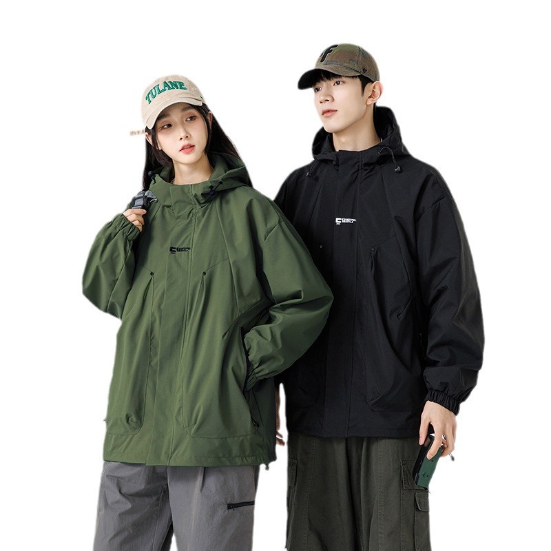 Couple Style Spring Autumn Jacket Thin Women Waterproof Trench Coat Outdoor Windbreaker Men_voghion.com