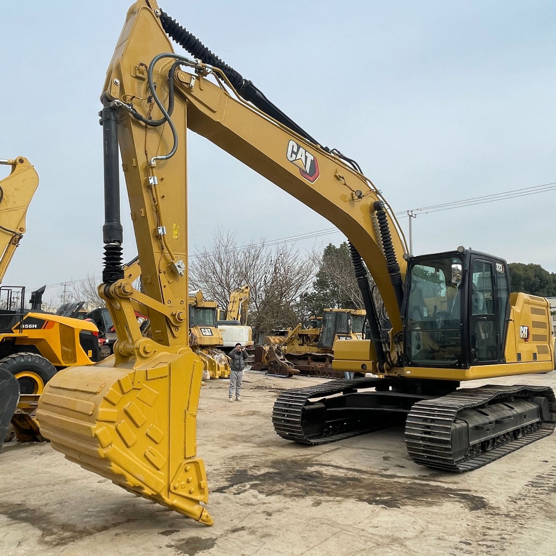 Nuevo excavador usado de la serie de Carter del excavador/el 90% de Caterpillar 323 en fuente común