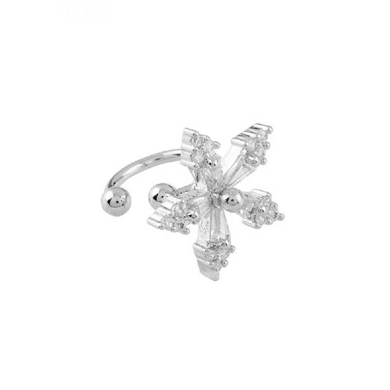 Pendientes de clip sin perforación, circón brillante, estilo europeo y americano, super flash, lujo ligero para mujer