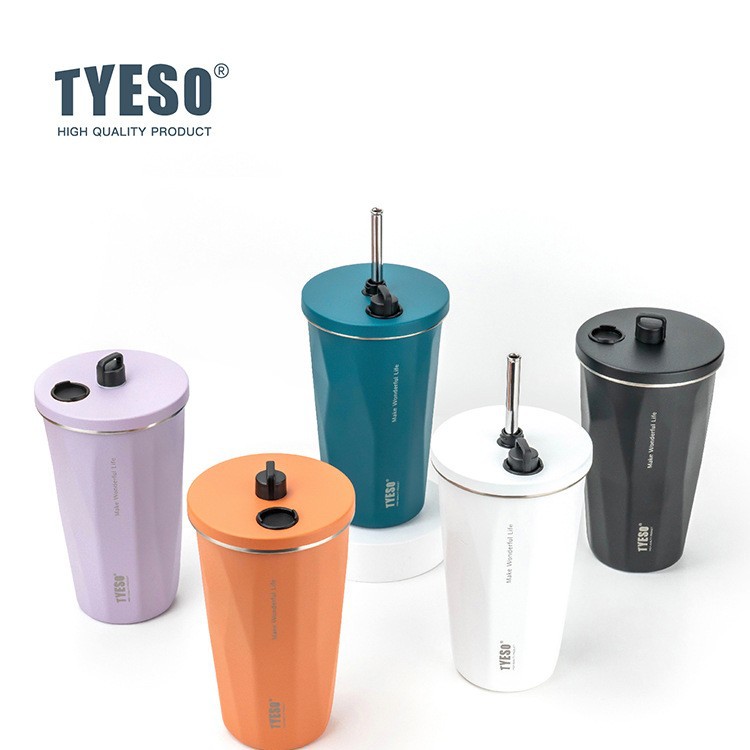 TYESO Taishuo 2023 새로운 304 스테인레스 스틸 커피 보온병 컵 학생 여름 차가운 음료 컵 휴대용 컵