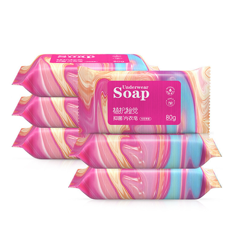 Plant laundry soap 80g * 6 pieces of packaging soap wholesale adult men's and women's underwear soap manufacturers a generation of hair