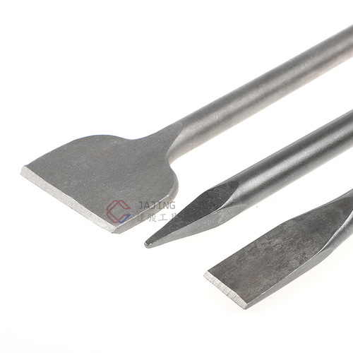 Five-pit electric hammer steel chisel SDS MAX pointed flat chisel widened 3-inch impact drill bit cement concrete brick wall shovel