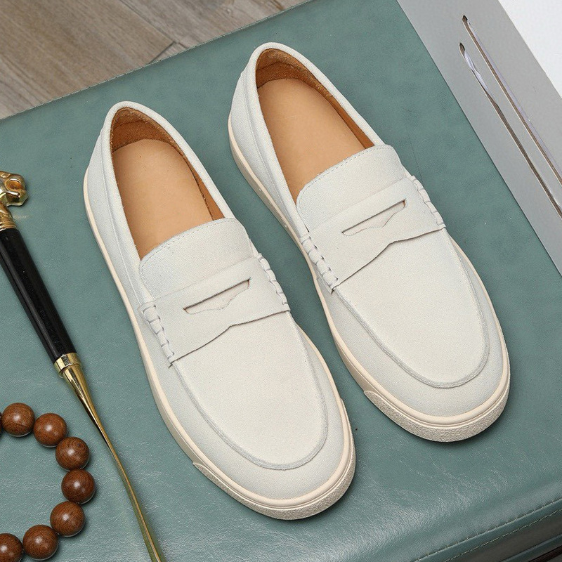 European Station Trendy Men's New BC Spring and Summer Calfskin Casual Sneakers Fashionable Lazy One-Step Leather Loafers European Station Trendy Men's New BC Spring and Summer Calfskin Casual Sneakers Fashionable Lazy One-Step Leather Loafers