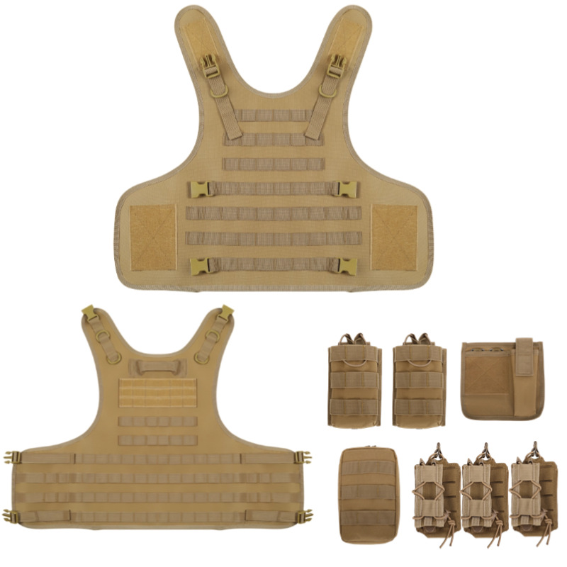 Camuflamiento deportivo al aire libre entrenamiento material anti-desgarro chaleco táctico multifuncional camisa militar chaleco a prueba de balas al por mayor