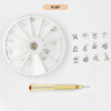 Pendant for manicure, metal hole puncher for nails, jewelry, suitable for import