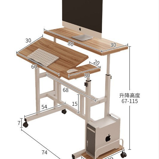 8V Standing Desk Desktop Computer Lift Table Standing Desk for Office Use Liftable Workbench for Study