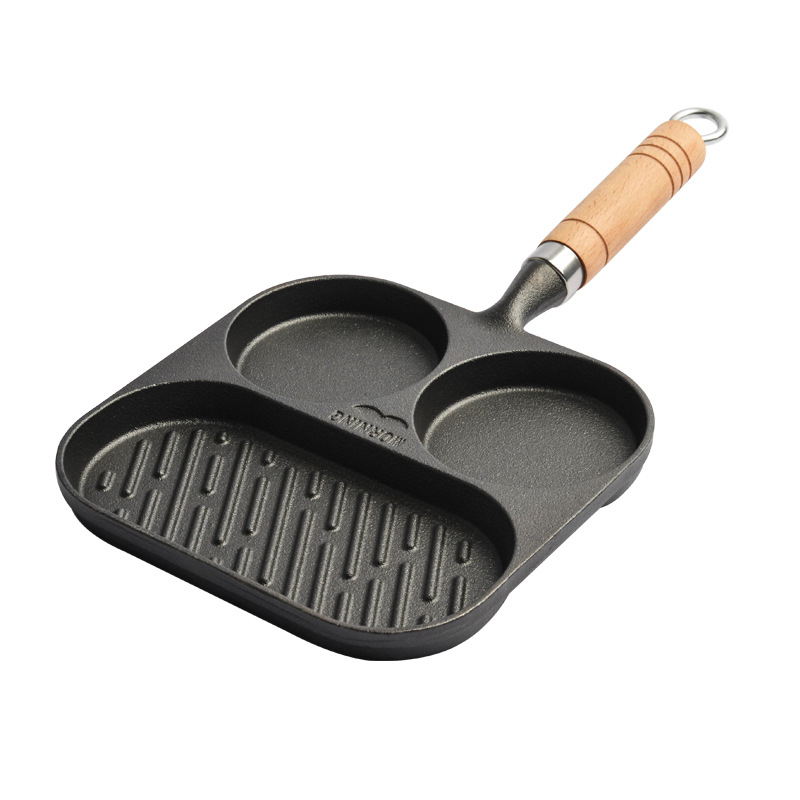 Pequeña felicidad tres en uno desayuno tortilla pan sin recubrimiento puro hierro fundido pan saludable durable hogar