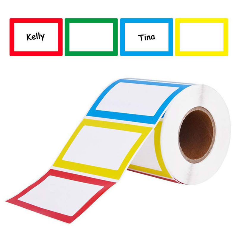 300 Zhang/colour Name label blank Sticker School company business card file classification Stationery Hand account Sticker