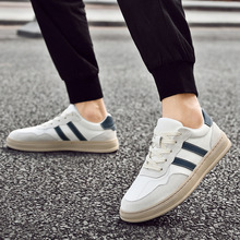 23潮牌头层牛皮德训鞋男士小白鞋软面软底加固缝线运动休闲男板鞋