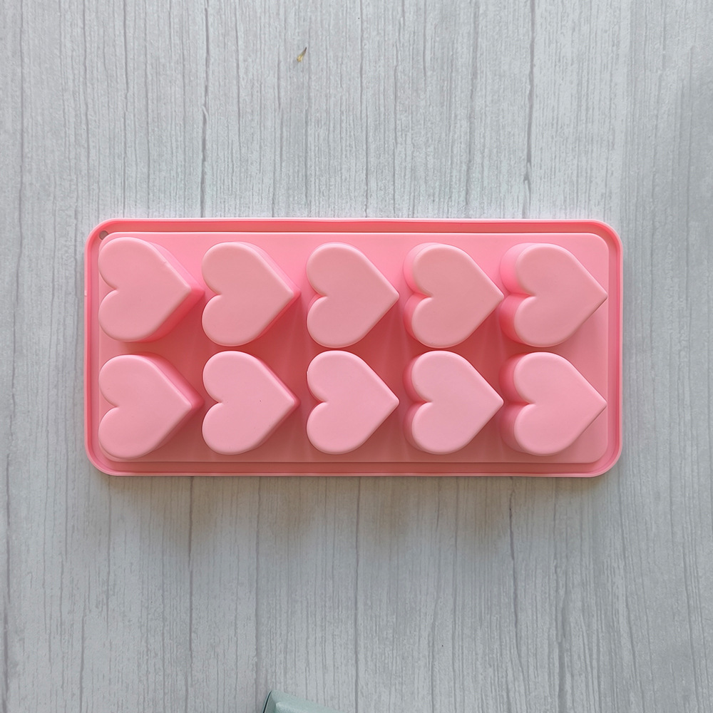 Simple Style Style Simple Style Heart Shape Solid Color Silica Gel Ice Tray 1 Piece