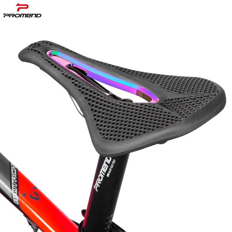PROMEND cojín de bicicleta de montaña impresa en 3D abeja amortiguadora silla suave hueco bolsa de asiento de bicicleta transpirable