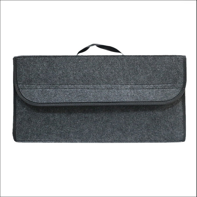 Bolsa de almacenamiento de automóviles transfronterizos tela no tejida fieltro maletero de automóviles plegable caja de almacenamiento de herramientas imprimible LOGO