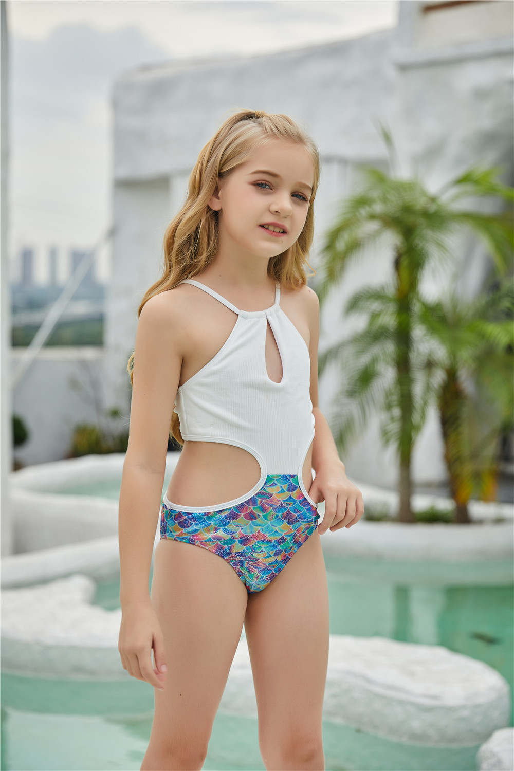 Girl'S Printing One-pieces Kids Swimwear display picture 7