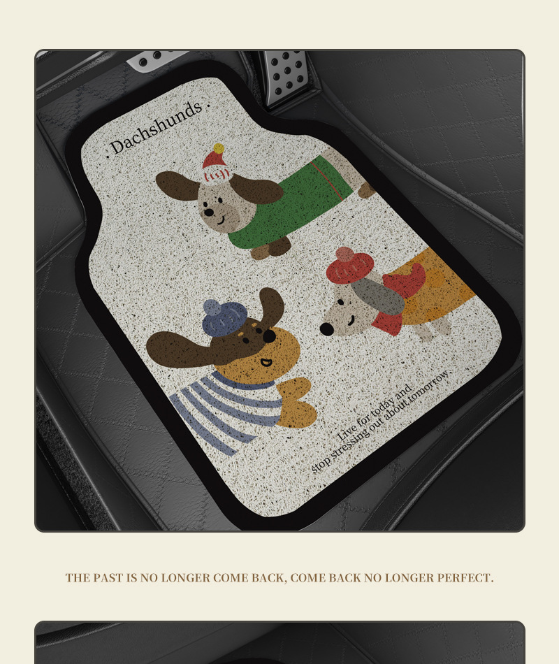 Cute Cartoon Car Anti-Slip Mat Nail Bottom Silk Loop Floor Mat Car Sedan Anti-Slip Mat Soil Foot Mat