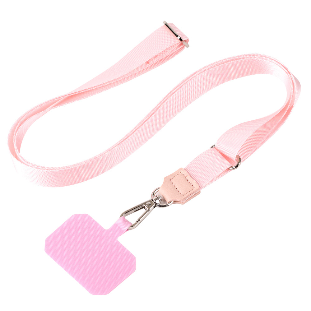 핑크 웨빙 랜야드 + 핑크 걸이 조각