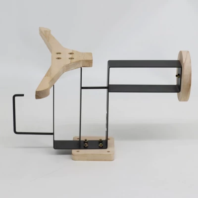 Cross-Border Tactical Helmet Wall-Mounted Storage Rack for Motorcycle Enthusiasts, Wall-Mounted Helmet Display Rack Made of Solid Wood That Won'T Damage the Helmet (Motosiklet dəbilqə rəfləri) - ready-stock-shipped-in-seconds-black-primary-wood
