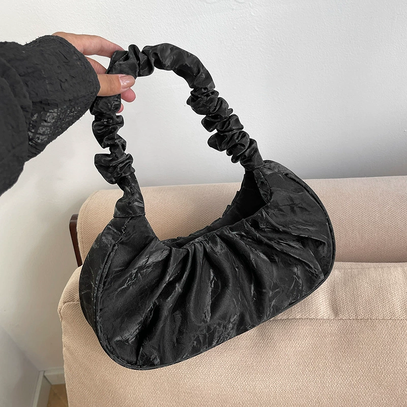 Плечная сумка one-shoulder, сумка подмышечная с рюшированной ручкой, компактная 20,75×6,25×9,25 см