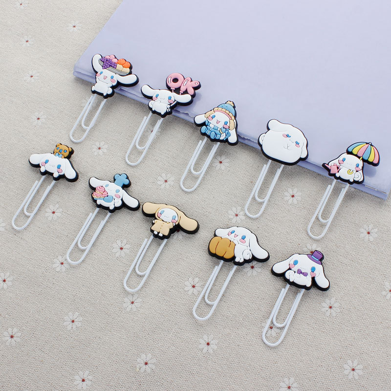 U-tipo encantador dibujos animados PVC pegamento blando marcadores de curva metálica pin papelería estudiantes de color papel de papel