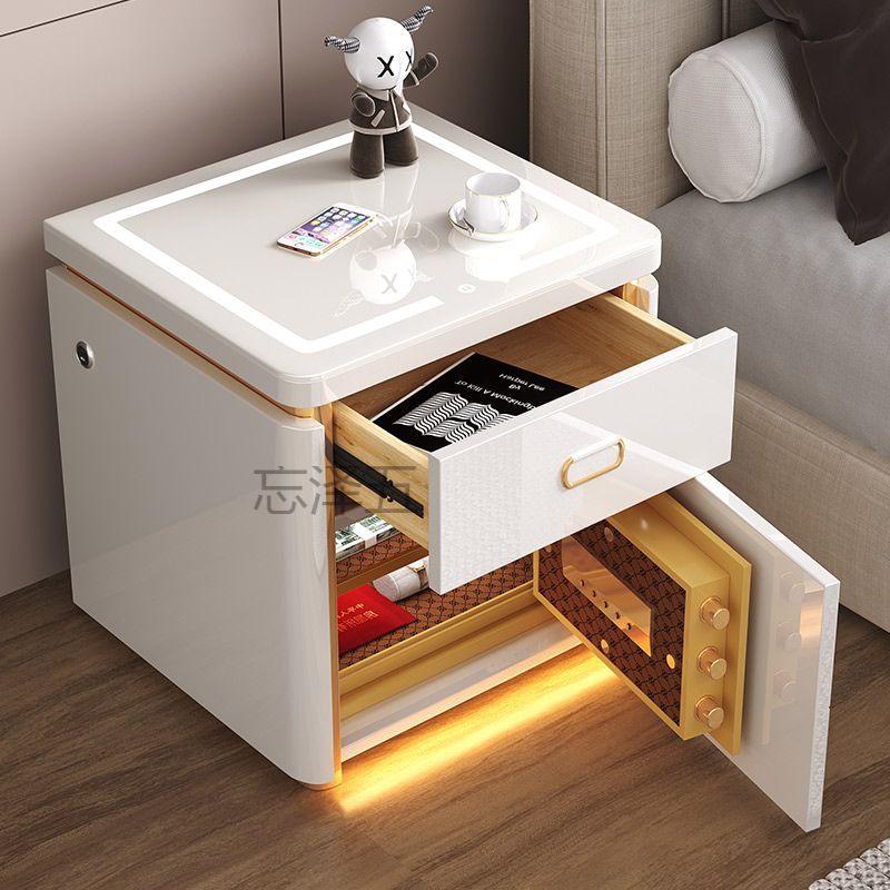 AY Bedside Table Smart Hidden Safe Integrated Bedroom Home Multi-functional Modern Simple Accessible Luxury High-end Sense