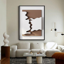 现代简约北欧抽象立体创意浮雕客厅卧室装饰沙发背景无框挂画
