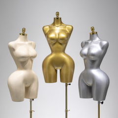 欧美女模特外贸出口大码服装模特金色半身女模mannequin展示假人