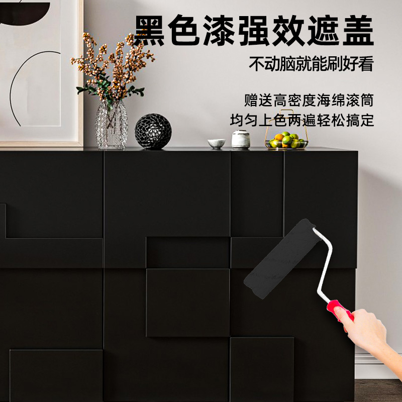 Pintura de madera acuosa negra renovación de muebles antiguos auto-brillado pintura de cambio de color blanco impermeable verde barniz transparente pintura de madera